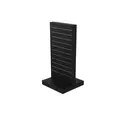 Gulvgondol 2-sidet rillepanel | Svart H: 132 cm B: 64 cm D: 61 cm