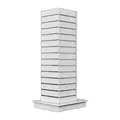 Gulvgondol 4-sidet rillepanel | Hvit H: 170 cm B: 61 cm D: 61 cm