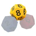 Terning 12-sidet med tall og joker Gul |1 stk | 20 cm skumterning