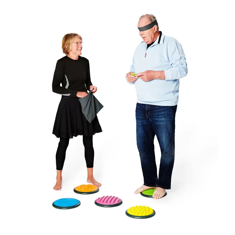 Gonge Taktilt Spill | Sett 2 5 store og 5 små taktile skiver 