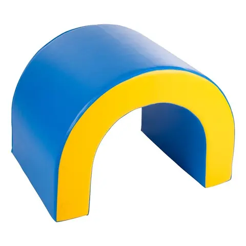 Skummodul | Tunnel i skum 80x60 cm | blå/gul