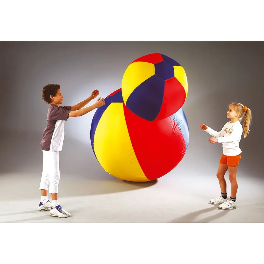 Stor ballong med trekk  75 cm 75 cm | til lek, kroppsøving og terapi 