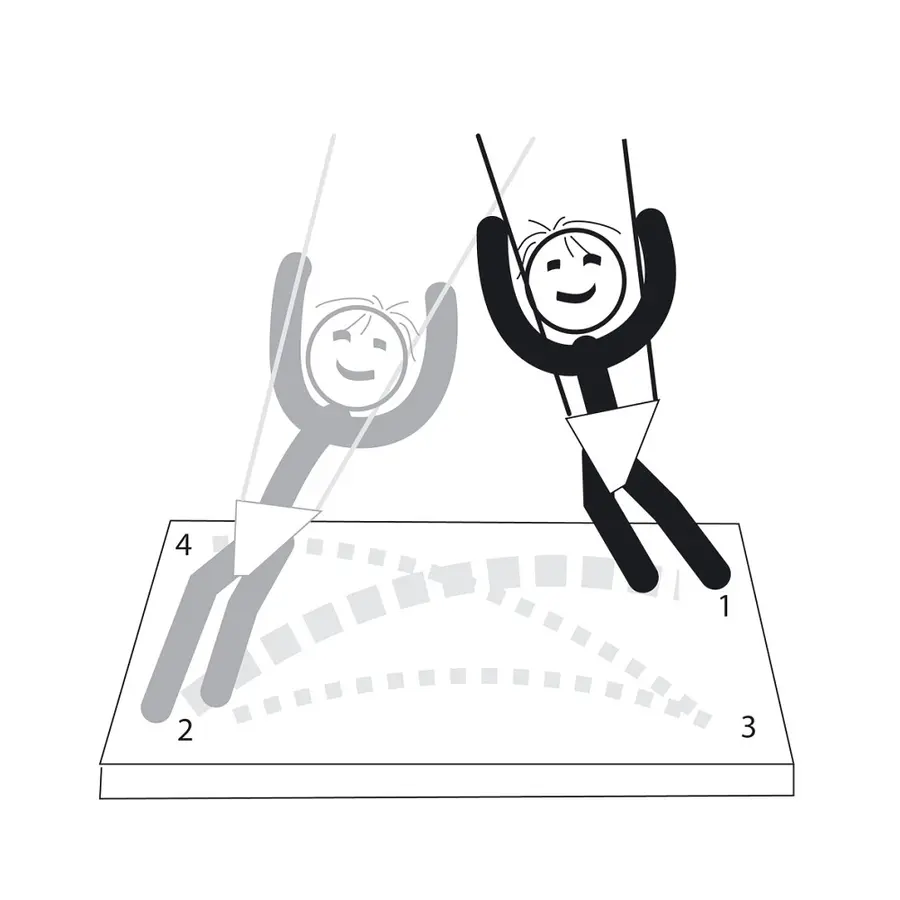 Multifunksjonell huske XTENSi Bungee Fra 6 år | Opptil 80 kg 