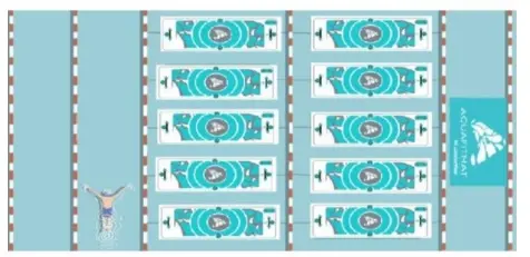 Aquafitmat med pumpe Arrangørpakke - 8 fitmats 
