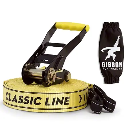 Slackline Gibbon Classic 15 m Slakk line. Morsom balansetrening!