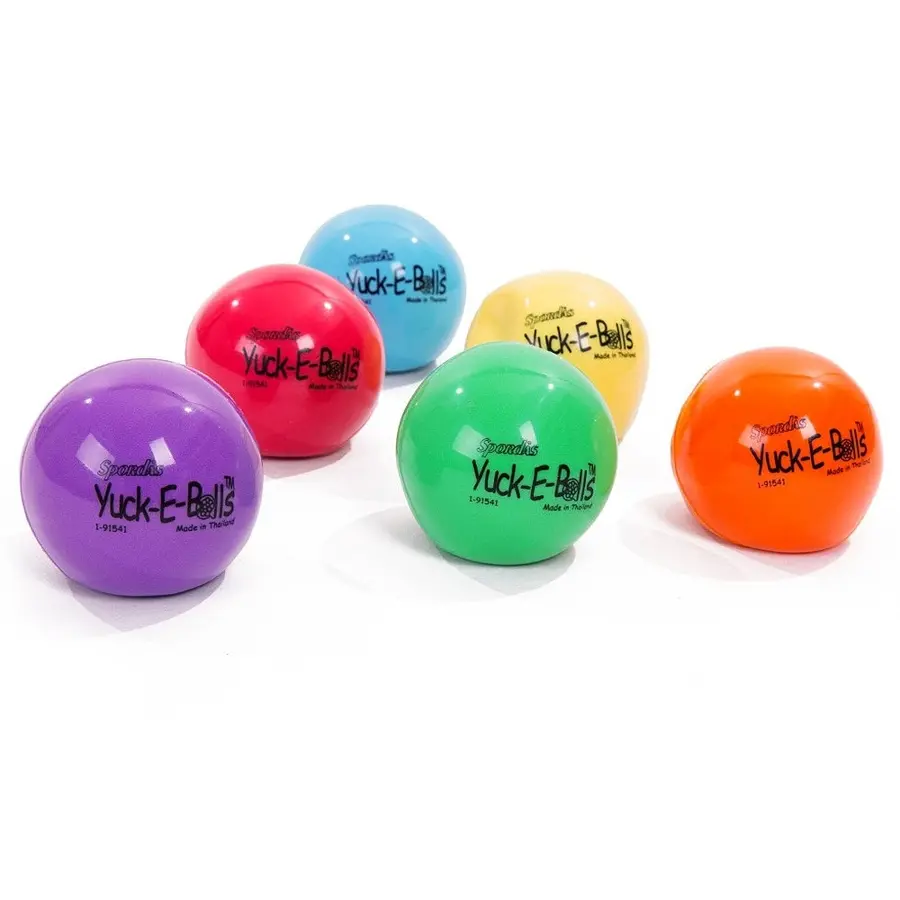 Klemmeball Yuck-E | 9 cm 6 baller med gelfyll 