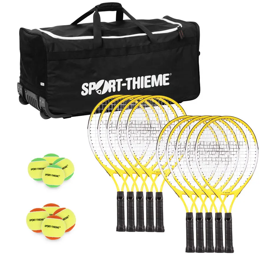 Tennissett for barn - nivå 2 10 tennisracketer | 24 tennisballer 