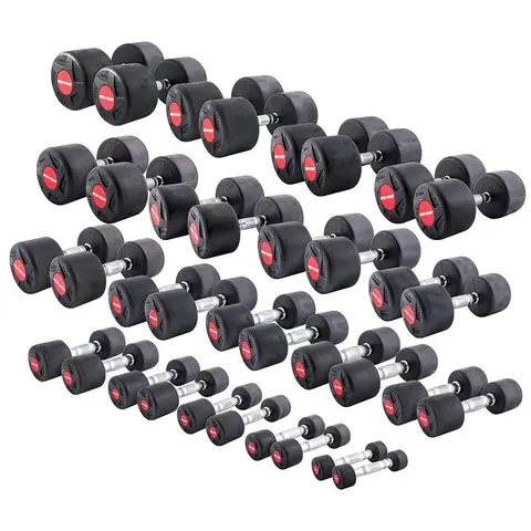 Manualsett Gummiert 1-30 kilo Totalt 36 manualer | Sett med dumbbells