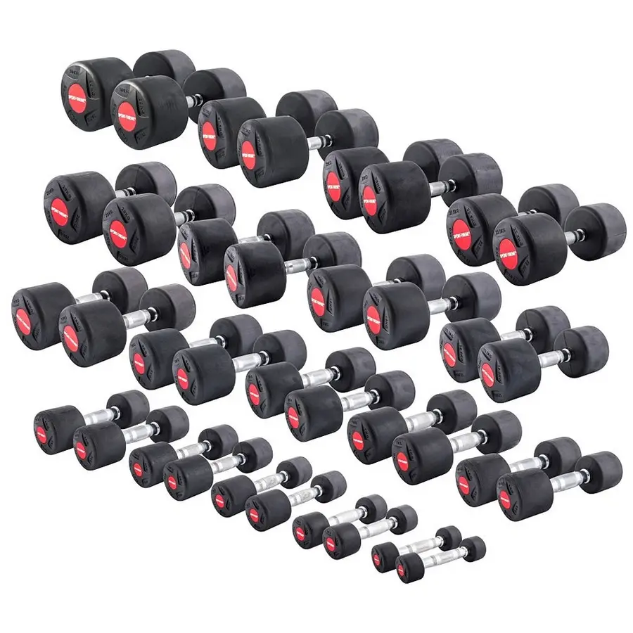 Manualsett Gummiert 1-30 kilo Totalt 36 manualer | Sett med dumbbells 