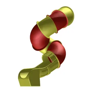 Rutsjebane spiral - flerfarget Plattformhøyde 250 cm | Lengde 483 cm