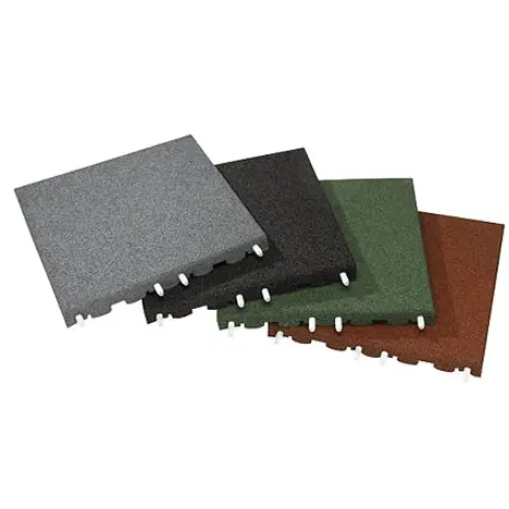 Fallunderlag Gummiheller 80mm Fallhøyde 240 cm | Rød 