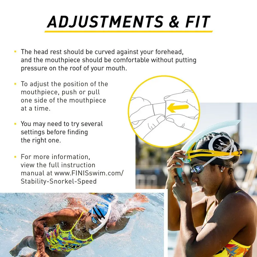 FINIS Stability Snorkel Speed Snorkel med egonomisk hodestøtte 
