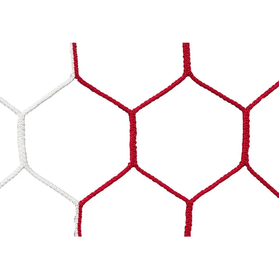 Nett 11'er fotballmål 750x250 cm 80/200 | 3,5 mm | hexagon | rød/ hvit 