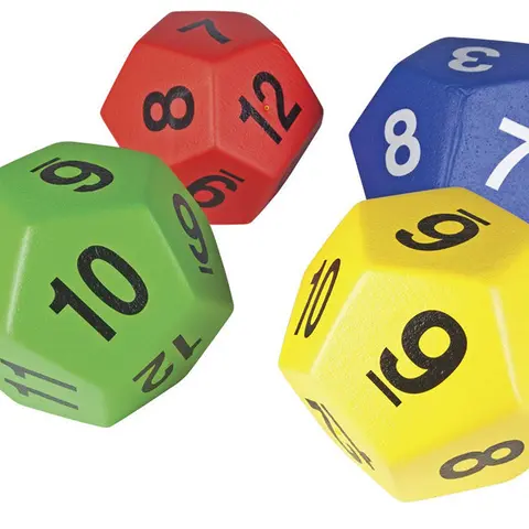 Terninger 12-sidet med tall 1-12 Tall fra 1-12 - SKAL IKKE P&#197; WEB