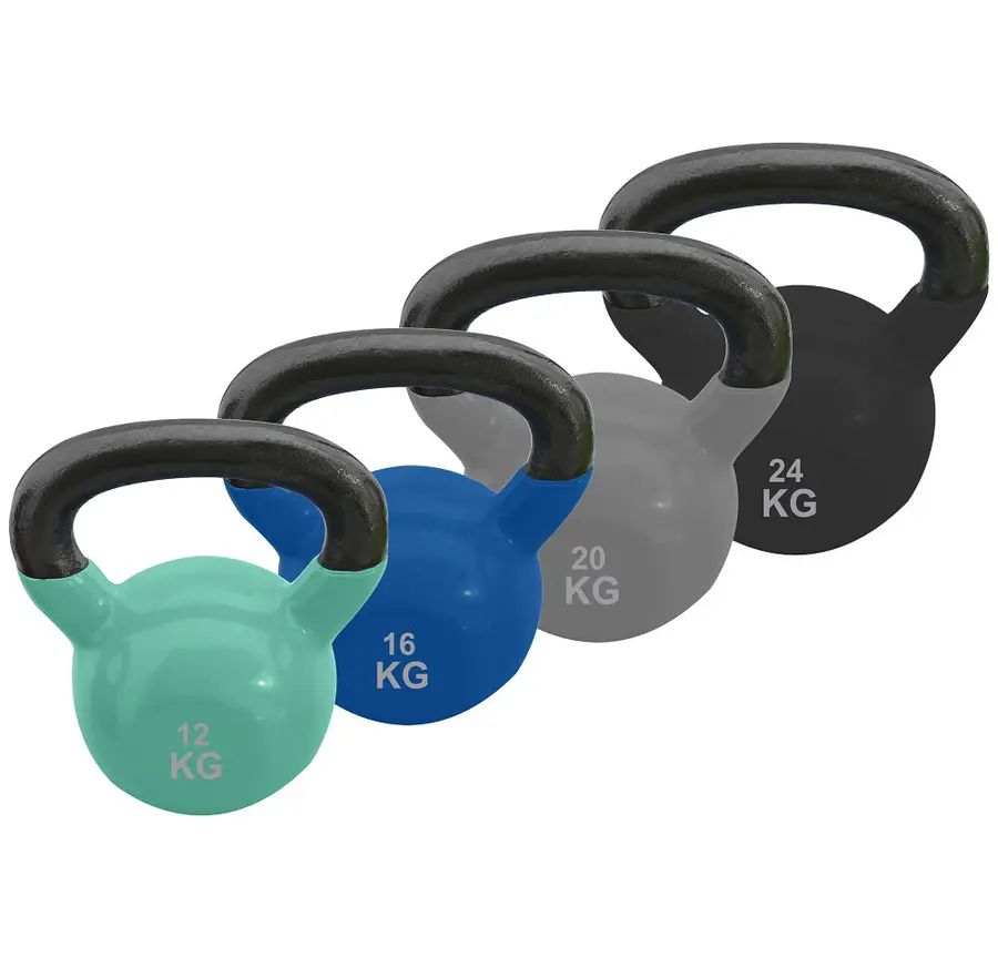 Kettlebells Vinyl 4 stk | 12 til 24 kg 