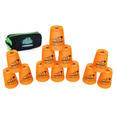 Speed Stacks Kopper med oppbevaringsbag Oransje | 12 kopper