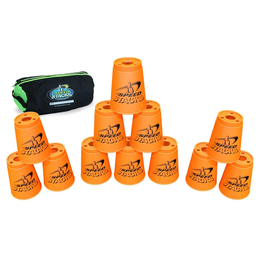 Speed Stacks Kopper med oppbevaringsbag Oransje | 12 kopper 