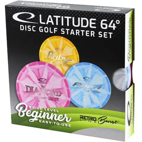 Golfdisc Starter Sett Retro Beginner Komplett sett til frisbeegolf