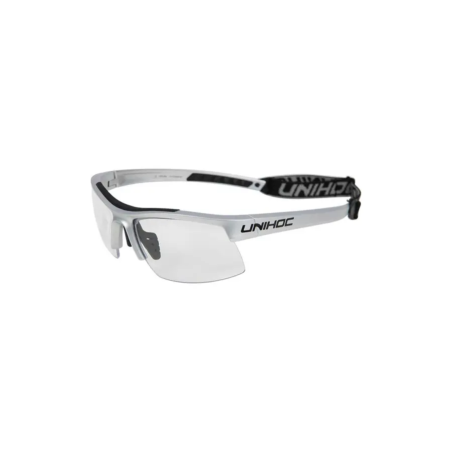 Innebandybriller Unihoc Energy Junior Beskyttelsesbriller | Sølv/ Svart 