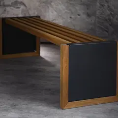 Sittebenk St&#229;l &amp; Eik | Hvilebenk 1510 mm | 445 mm | 490 mm