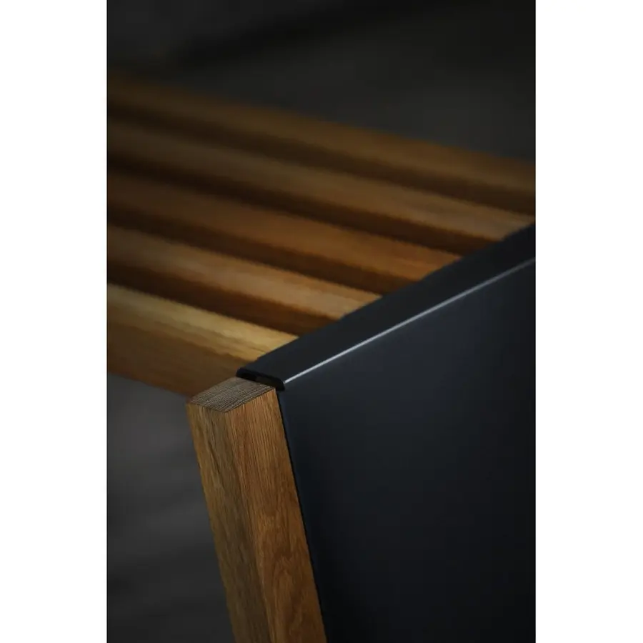 Sittebenk Stål & Eik | Hvilebenk 1510 mm | 445 mm | 490 mm 