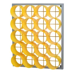 Håndklehylle 20 rom | Gul Oppbevaringshylle for garderobe