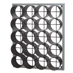 Håndklehylle 20 rom | Svart Oppbevaringshylle for garderobe