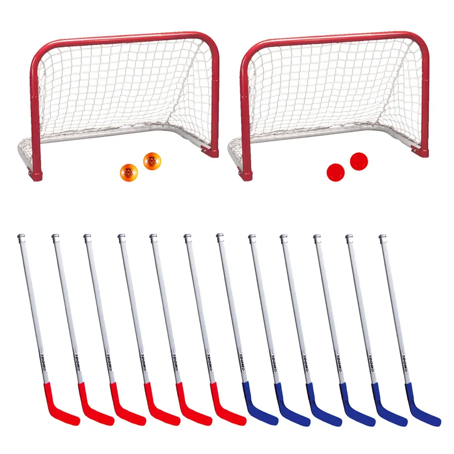 Streethockeypakke Cup 12 køller | 2 pucker | 2 baller | 2 mål 