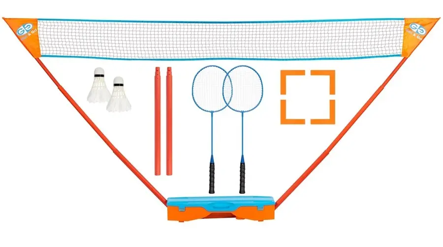 Badminton Instant - Komplett sett Badmintonnett | Racketer | Badmintonball 