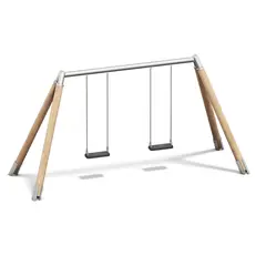 Huskestativ i lerk med ståldrager Med 2 gummiseter