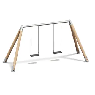 Huskestativ i lerk med ståldrager Med 2 gummiseter