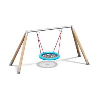 Huskestativ i lerk med ståldrager Med fugleredehuske