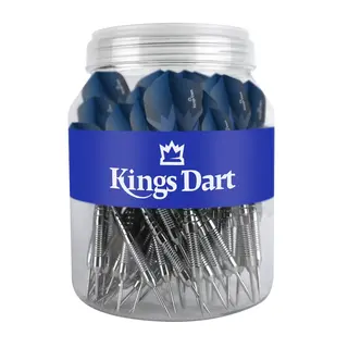 Dartpiler Kings Dart Steeltip (50) Blå 20 gram - til tradisjonell dart