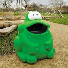 Avfallsbeholder Froggo 52 liter S&#248;ppeldunk til parker og lekeplasser