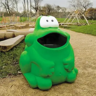 Avfallsbeholder Froggo 52 liter S&#248;ppeldunk til parker og lekeplasser
