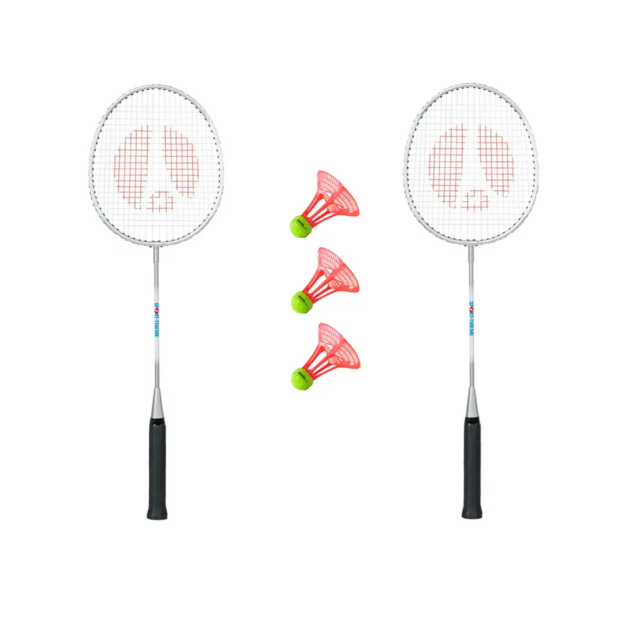 Badmintonsett Fritid Utendørs 2 racketer & 3 badmintonballer 