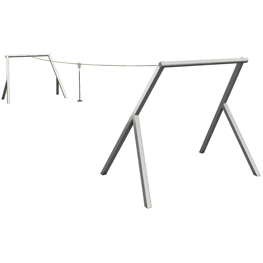 ZipLine i galvanisert stål 20 m | Til offentlige lekeplasser 