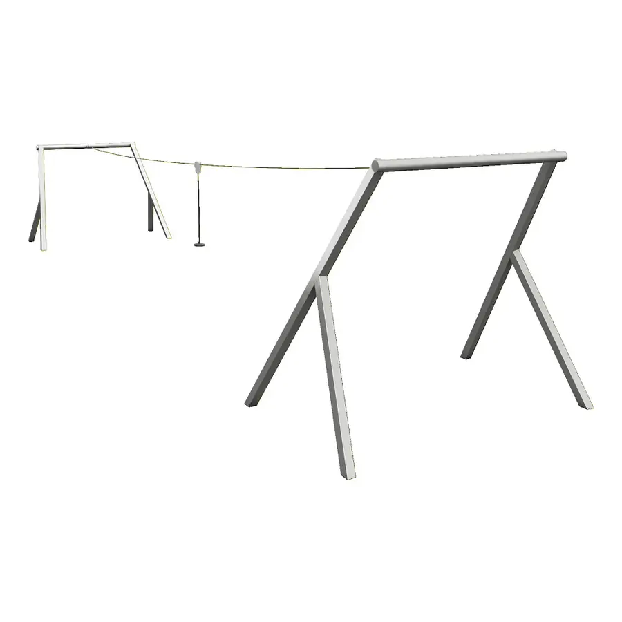 ZipLine i galvanisert stål 20 m | Til offentlige lekeplasser 