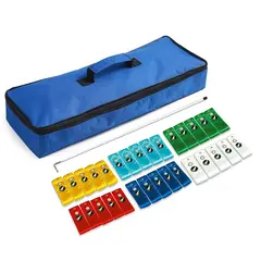 RG Bånd skolesett - 30 stk | 4 m Ass. gymnastikkbånd med stenger og bag