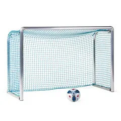 Minimål Protection foldbart 180x120 cm Alu fotballmål med runde hjørner | Blå