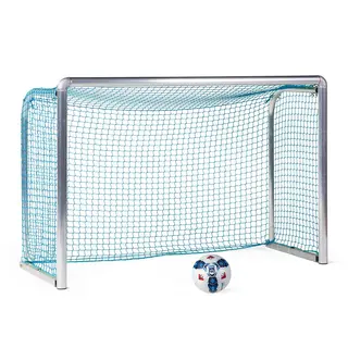 Minimål Protection foldbart 180x120 cm Alu fotballmål med runde hjørner | Blå