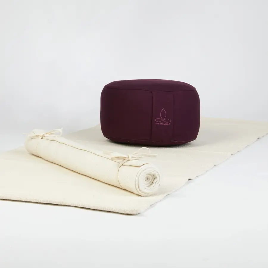 Sittepute Rondo Stor yogapute | Rød Høyde 21 cm | Diameter 35 cm 