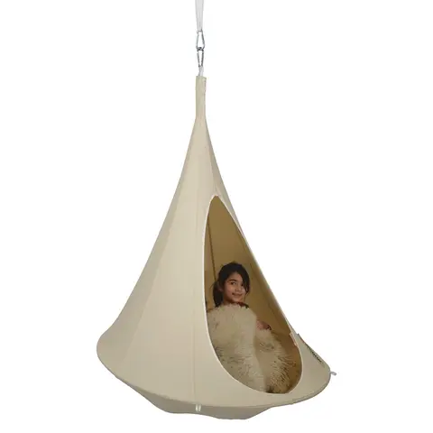 Hengehuske Cocoon - Hvit - 120cm Genial hengek&#248;ye og gyngestol for alle