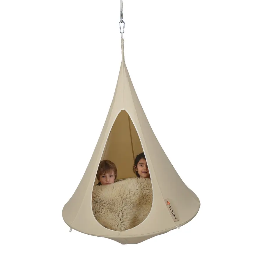 Hengehuske Cocoon - Hvit - 120cm Genial hengekøye og gyngestol for alle 