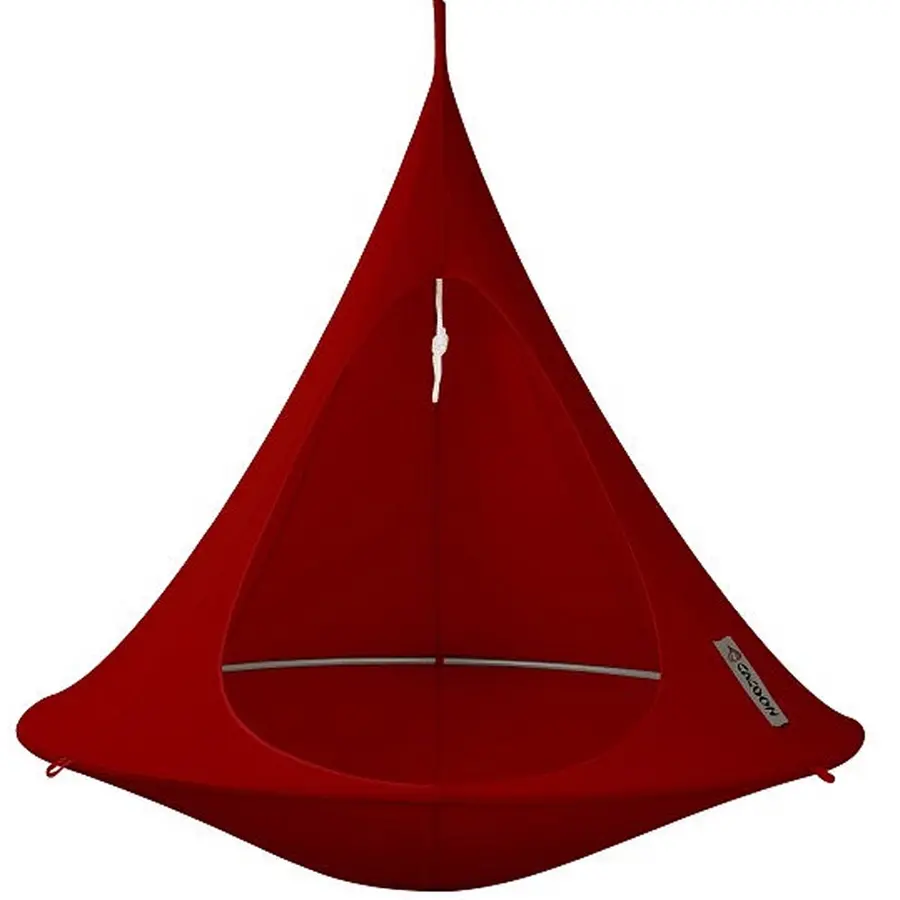Hengehuske Cocoon - Rød - 180cm Genial hengekøye og gyngestol for alle 
