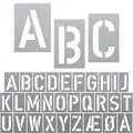 Sjablonger i aluminium - alfabetet Til oppmerking innend&#248;rs og utend&#248;rs
