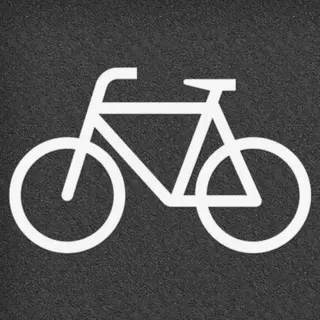 Sjablong - Sykkelparkering og sykkelvei Til oppmerking på asfalt | Ute og Inne