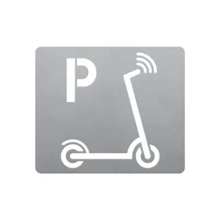 Sjablong - Parkering for sparkesykkel Til oppmerking p&#229; asfalt | Ute og Inne