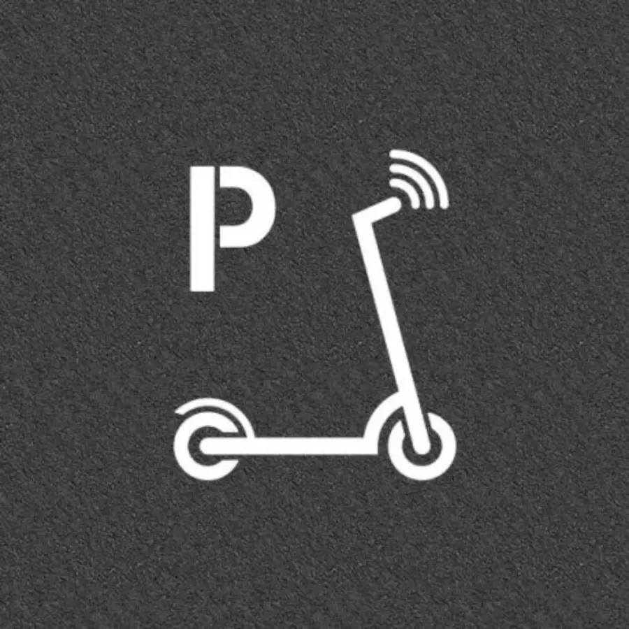 Sjablong - Parkering for sparkesykkel Til oppmerking på asfalt | Ute og Inne 