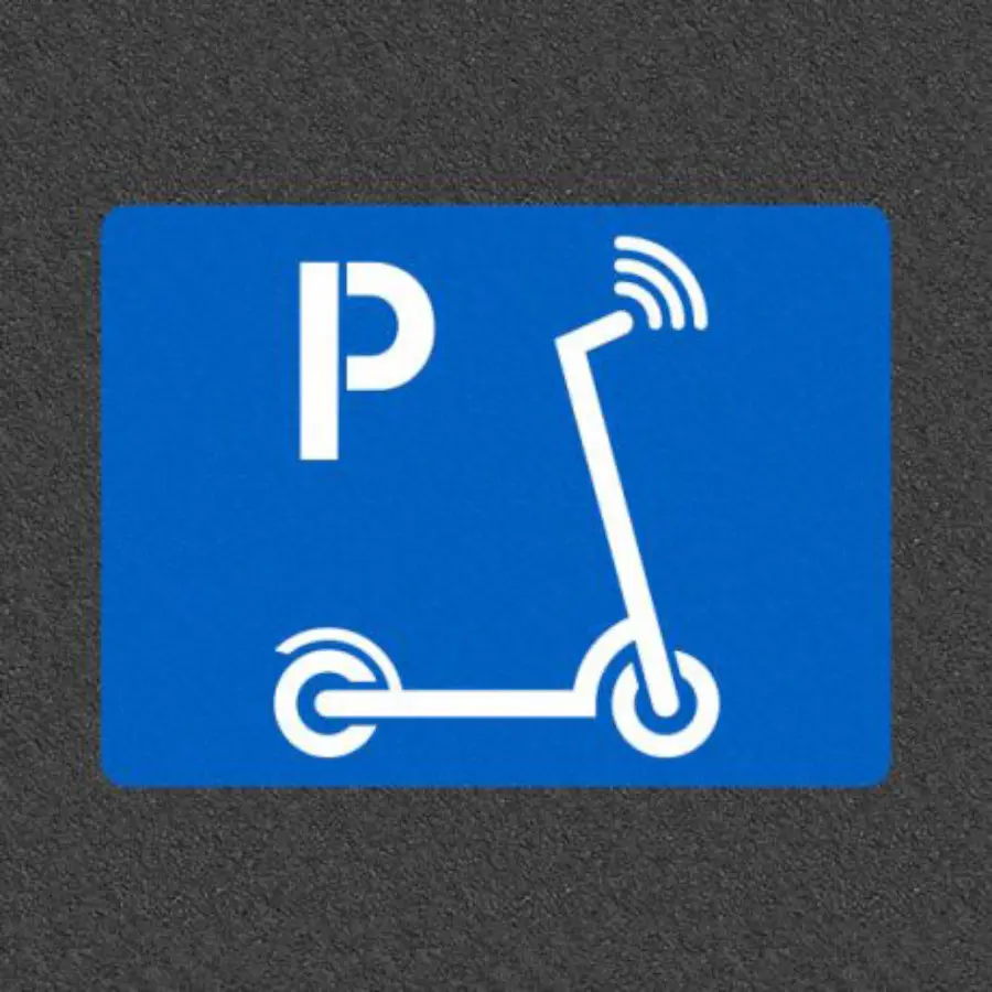Sjablong - Parkering for sparkesykkel Til oppmerking på asfalt | Ute og Inne 